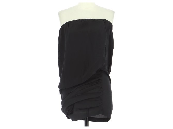 Ba&Sh robe Black Silk  ref.274549