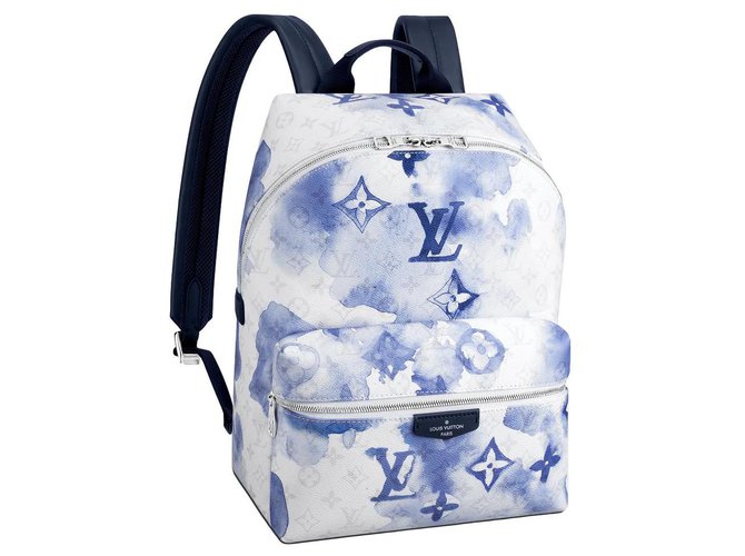 Louis Vuitton LV sac à dos découverte aquarelle Bleu  ref.274552