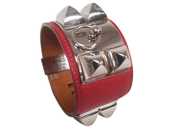 Kelly Hermès Dog Collar Red Leather  ref.274609