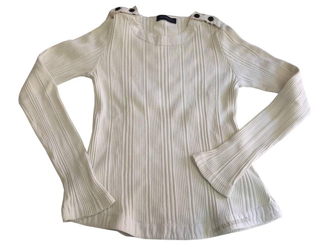 Burberry Sweaters White Cotton  ref.274631