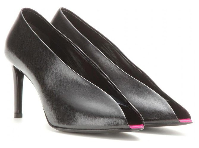 Balenciaga Heels Black Leather  ref.274658