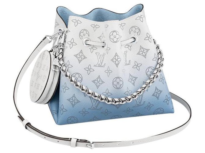 Louis Vuitton Saco balde bella LV novo Azul Couro  ref.274665