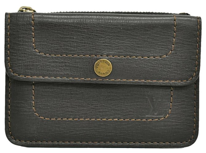 Louis Vuitton card case Black Leather  ref.274744