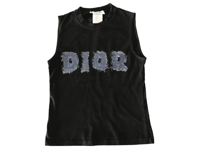Dior Tops Black Blue Cotton  ref.274766