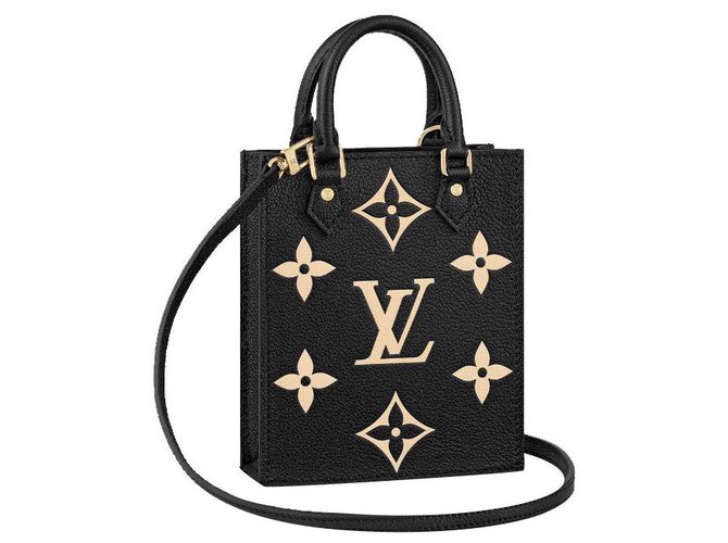 Louis Vuitton LV Petit sacplat cuero Negro  ref.274823