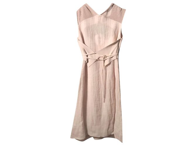 Autre Marque Abito Créa Concept in lino e viscosa rosa