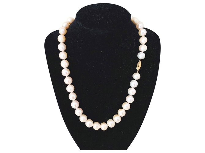 Autre Marque Auténticas perlas blancas de agua dulce Blanco  ref.274838