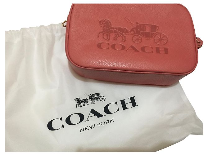 Borsa Coach Corallo in pelliccia