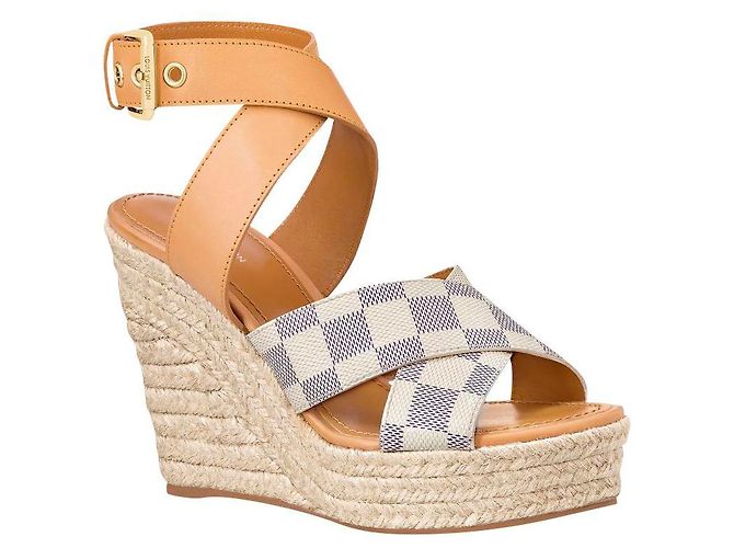 Louis Vuitton Sandales compensées LV neuf Beige
