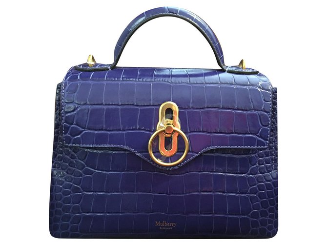 Mulberry Seaton M Blue Leather  ref.274906