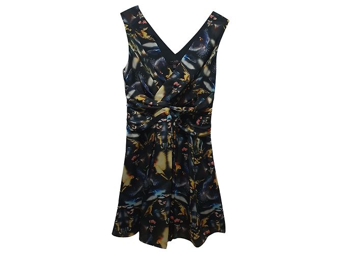 Ted Baker Blumenkleid aus Polyester M Mehrfarben