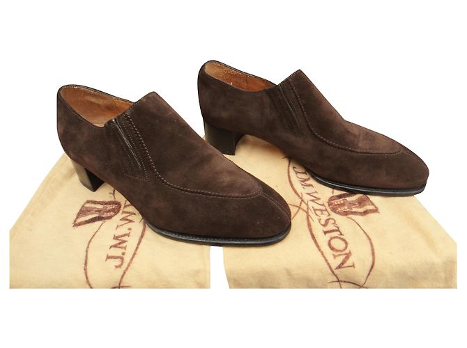 J.M. WESTON Mocasines con tacón JM Weston p 35,5 Marrón oscuro
