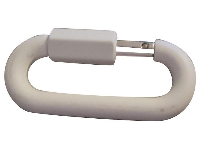 Moschettone Louis Vuitton Ciondolo Bianco Acciaio