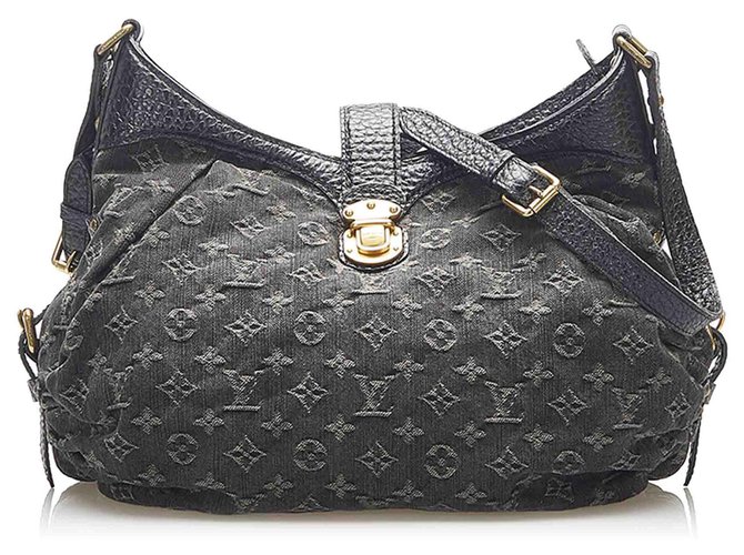 Louis Vuitton Black Mahina Denim Bag