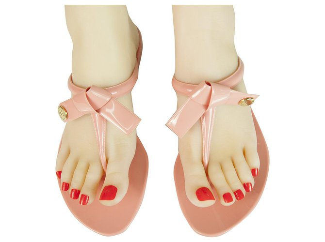 Louis Vuitton Pink Jelly Rubber SeaStar Thong Sandals Flats Beach Wear tg 39 Rosa Di gomma  ref.275035