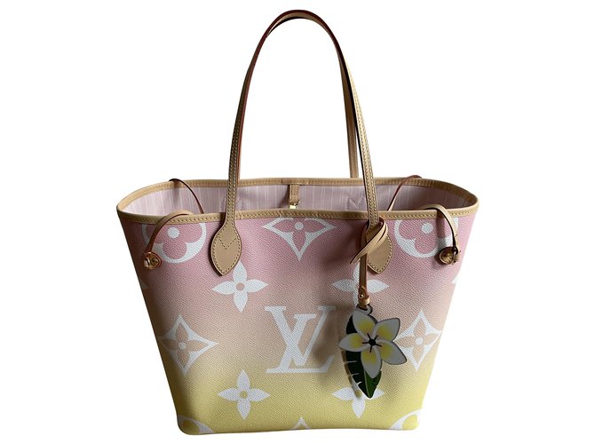 Louis Vuitton Pink & Yellow Monogram Giant By The Pool Neverfull