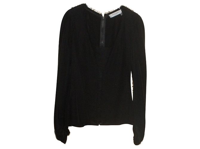 Saint Laurent Seidenbluse Schwarz
