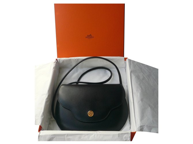 Hermès HERMES - BLACK "LIFT" BAG Rare model CALF BOX 1994 Leather  ref.275059