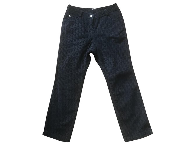 Dior Pants Black Cotton  ref.275087
