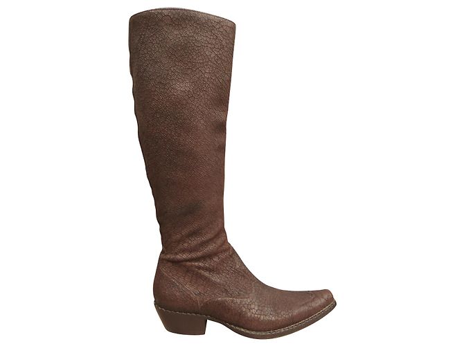 Free Lance Cowboystiefel aus dunkelbraunem Leder