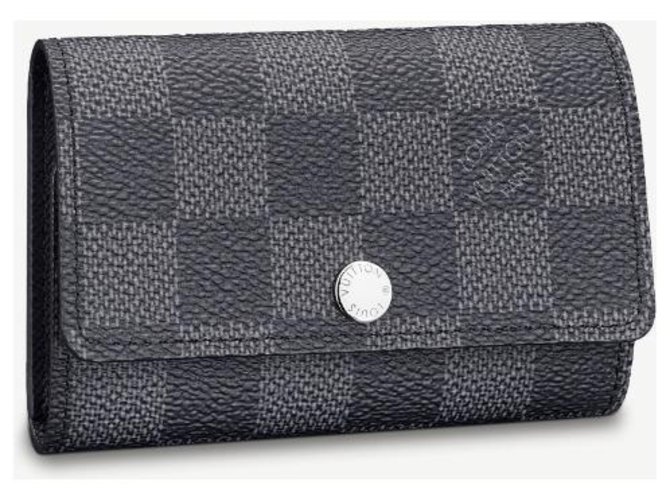 Louis Vuitton LV 6 Schlüsselhalter Grau Leder  ref.275090