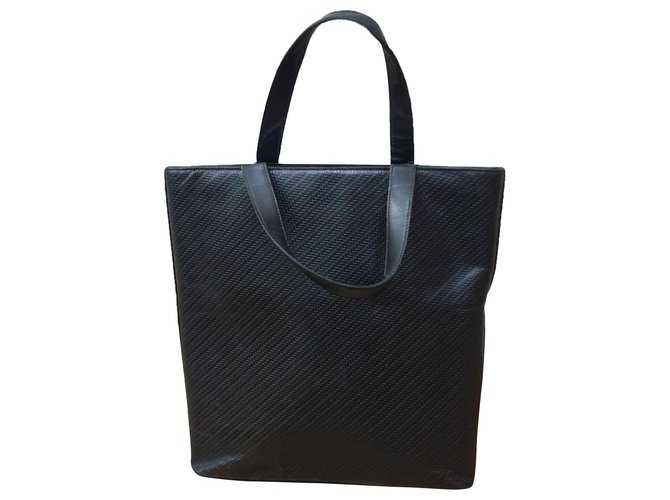Lancel borsa shopper shopping bag Nero Pelle  ref.275115