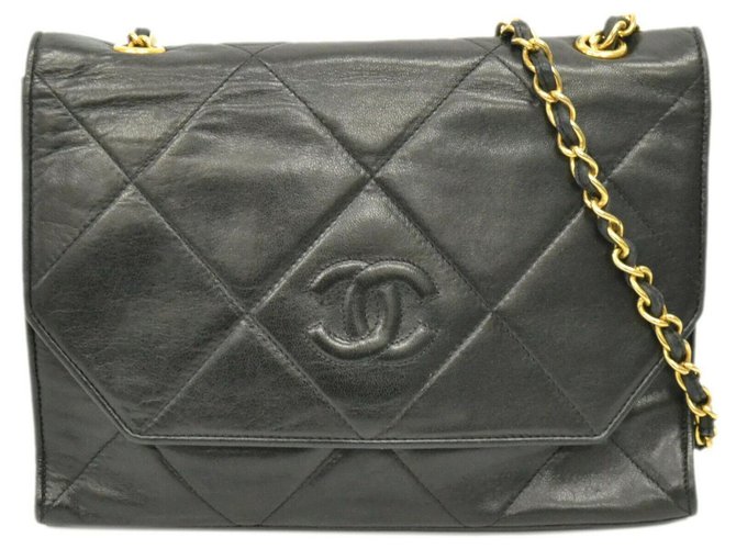 Chanel COCO Mark Black Leather  ref.275154