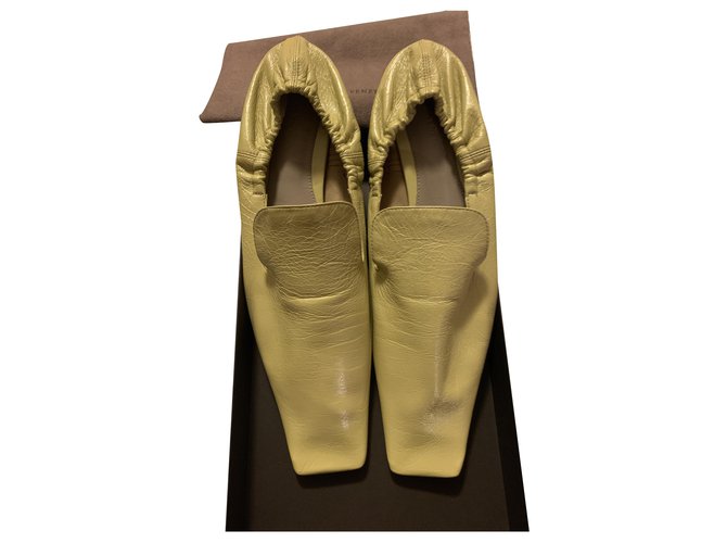 Bottega Veneta Flats Mustard Leather  ref.275252