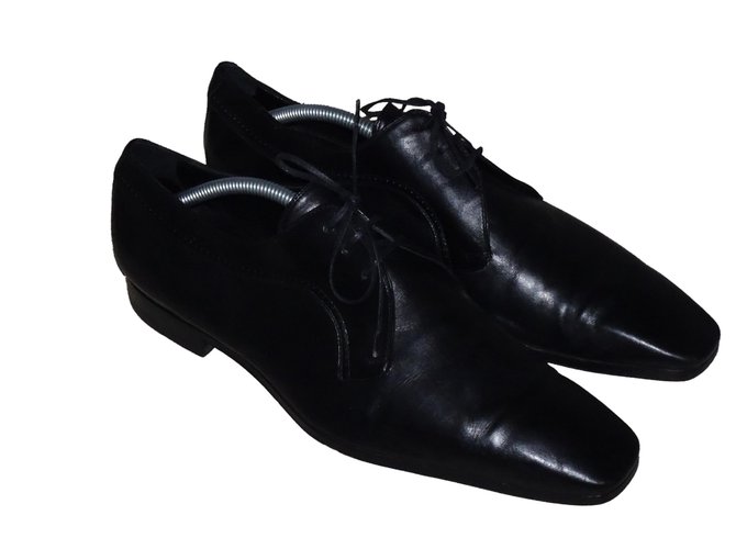 DIOR LACE-UP LEATHER SHOES Black  ref.275256