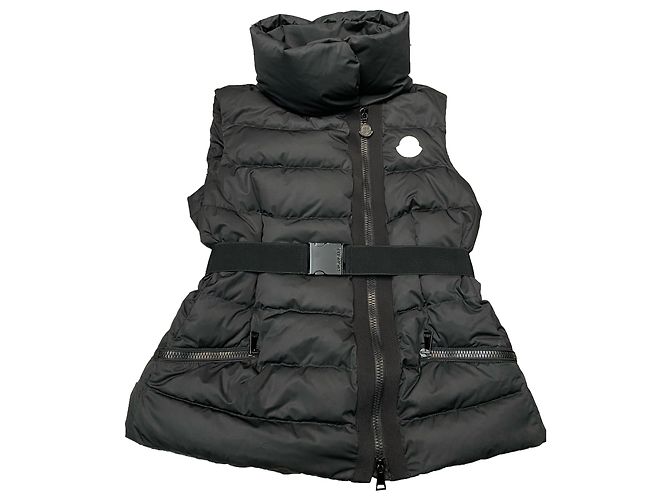 Giacca smanicata Moncler LABAS BELTED nera Nero