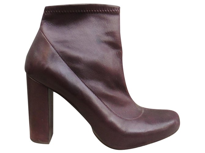 Chloé p boots 37,5 Dark brown Lambskin  ref.275265