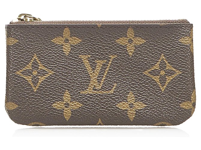 Louis Vuitton Brown Monogram Coin Pouch Cloth  ref.275379