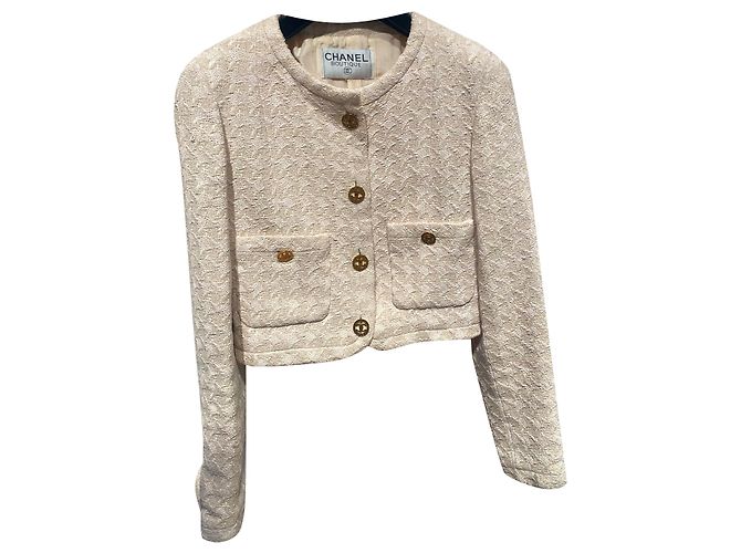 Chanel Jackets Beige