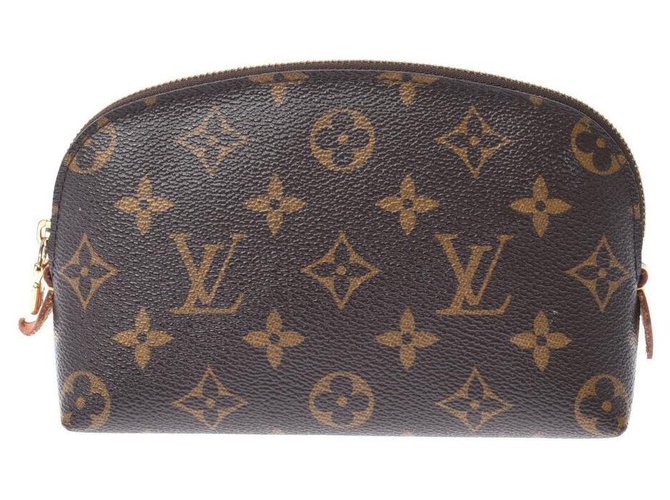 Bolsa cosmética Louis Vuitton Marrom Lona  ref.275517