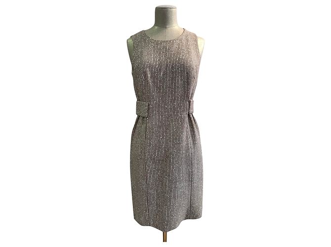 Conjunto de Abrigo y Vestido Sin Mangas Paule Ka de Tweed de Algodón