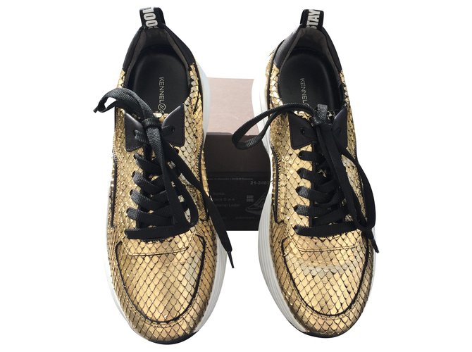Kennel & Schmenger Viper komb Yuko sneakers Golden Leather  ref.275578