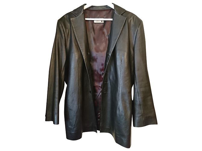 Autre Marque Ahram Jacke aus schwarzem Lammleder