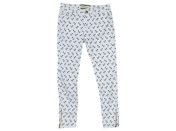 Vaqueros By Malene Birger Zanobi Estampado Anclas Azul Blanco