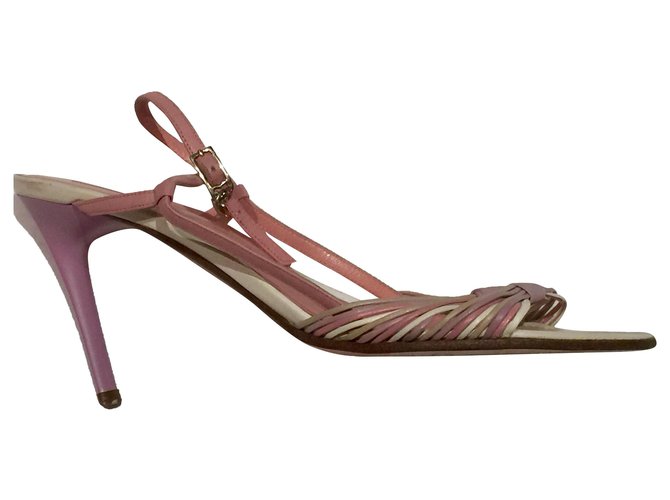 Escada Pastel coloured leather strappy sandals Multiple colors  ref.275671