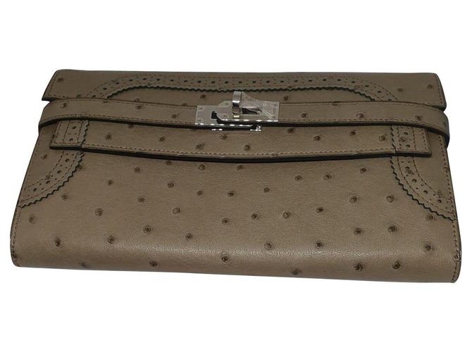 Hermès Clutch-Taschen Braun Exotisches Leder  ref.275690