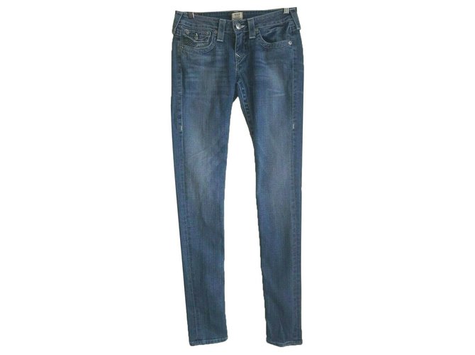 Jeans skinny Juli True Religion Azul Algodão Elastano John  ref.275912