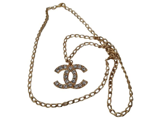 Chanel Collares Dorado Metal  ref.276049