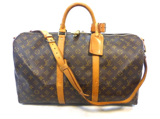 Louis Vuitton Keepall 50 Monogram Bag vintage + shoulder strap