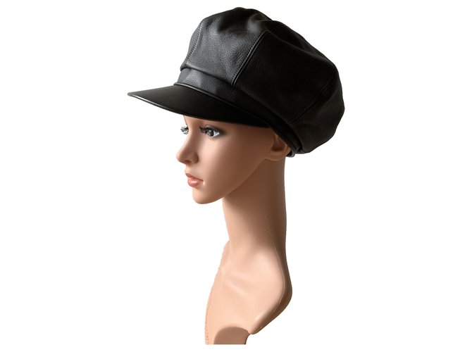 Hermès Hats Dark brown Leather  ref.276346