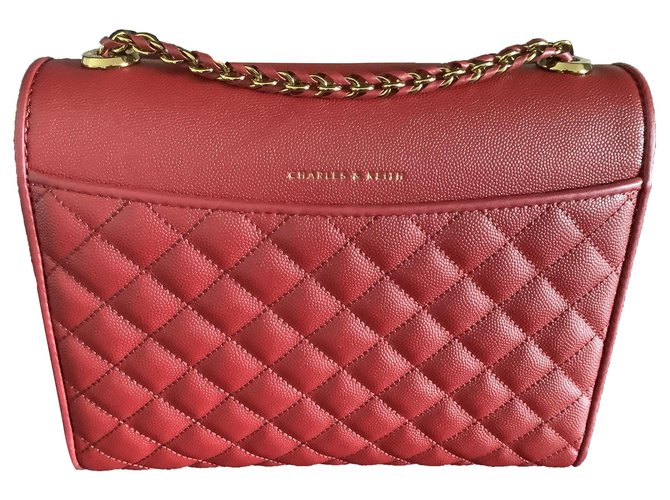 Autre Marque Charles & Keith Red Synthetic  ref.276356