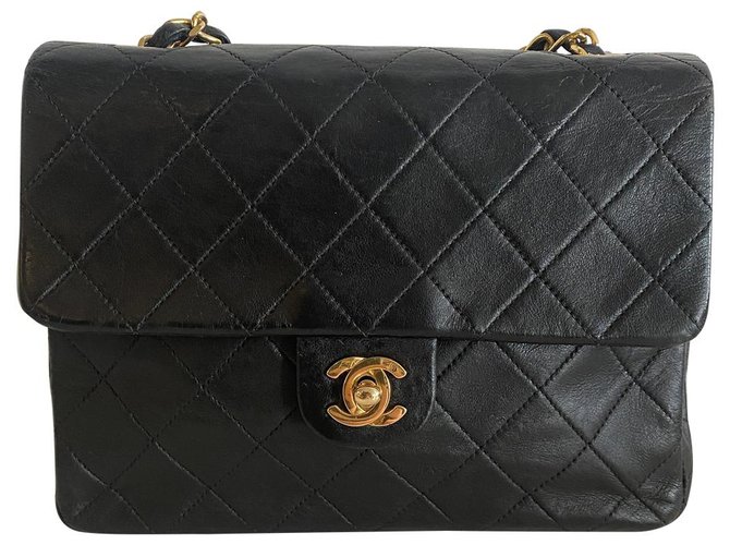 Chanel Classic Flap Preto Couro  ref.276378