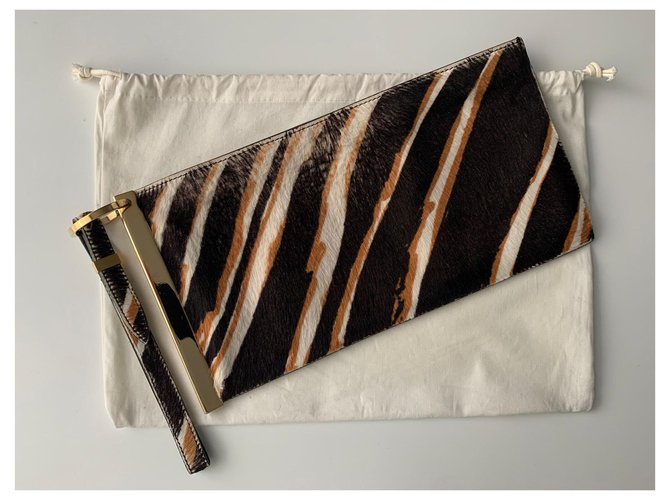Bolso de mano negro con estampado de cebra de pelo de potro de Balenciaga Multicolor Metal Crin  ref.276393