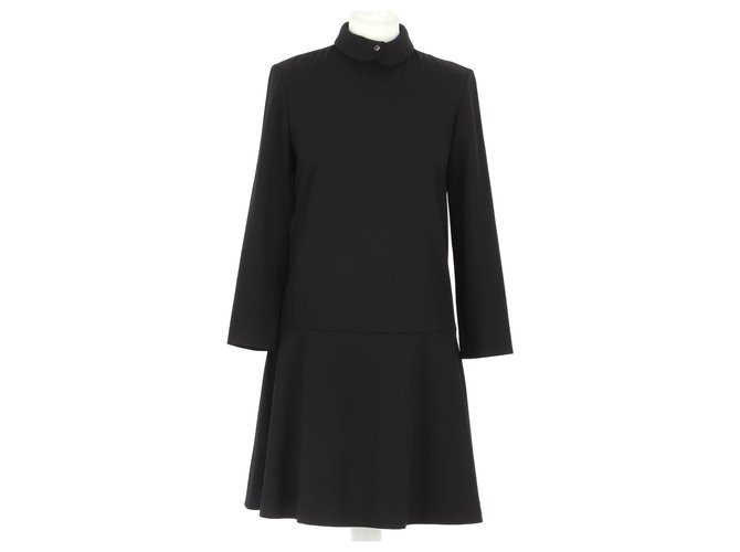 Tara Jarmon robe Black Polyester  ref.276499