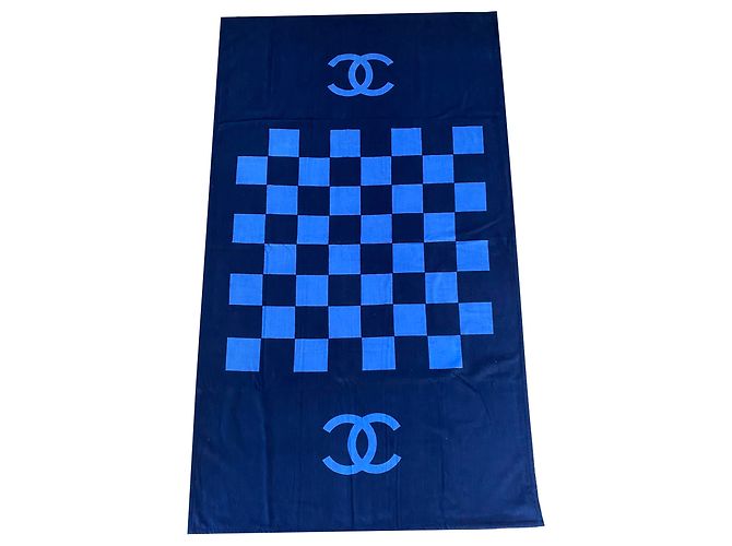 Chanel Telo mare Chane Blu Cotone
