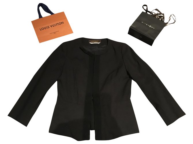 Louis Vuitton Jackets Black Dark grey Cotton  ref.276563